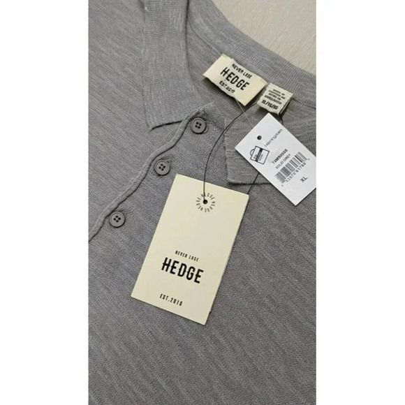 Never Lose HEDGE Men's Long Sleeve Cotton Shirt Grey Size XL (MSRP $55) - Picture 4 of 5